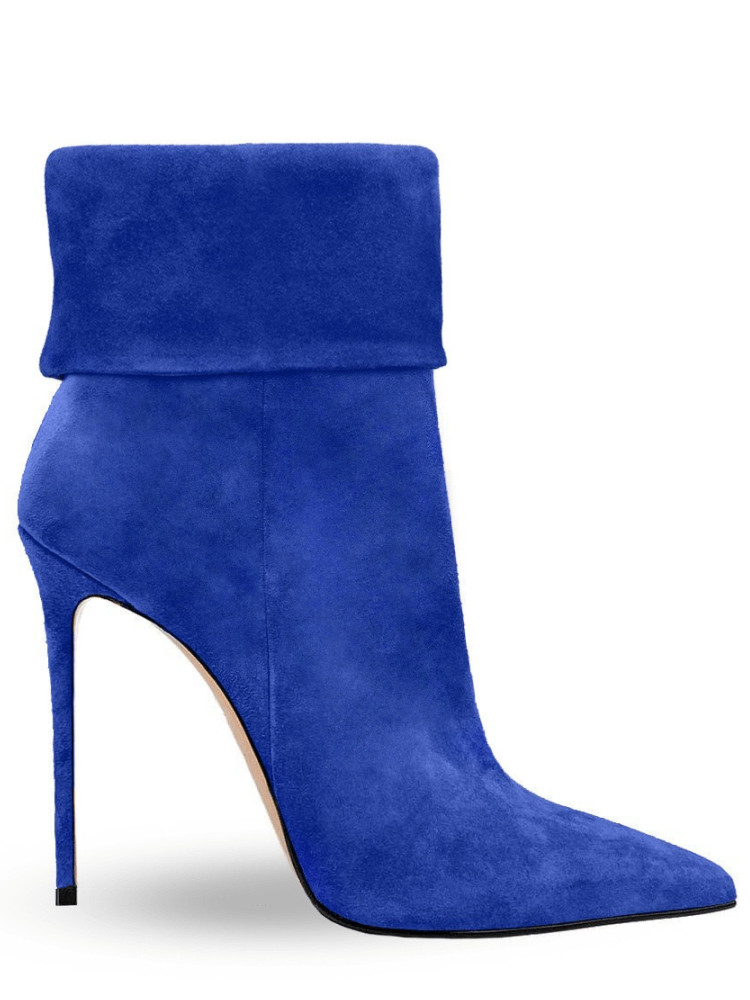 Neue Damen-Wildlederstiefeletten mit hohen Absätzen und spitzer Spitze, die das ganze Jahr über getragen werden können. Größe 35-46 Stiefeletten für Damen
