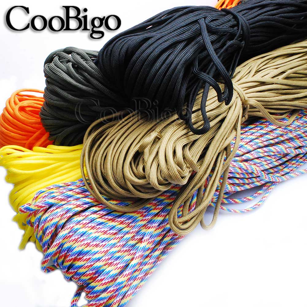 10 stóp/partia 4mm linka spadochronowa Paracord smycz lina do tworzenia biżuterii bransoletka survivalowa DIY akcesoria rzemieślnicze 7 rdzeni