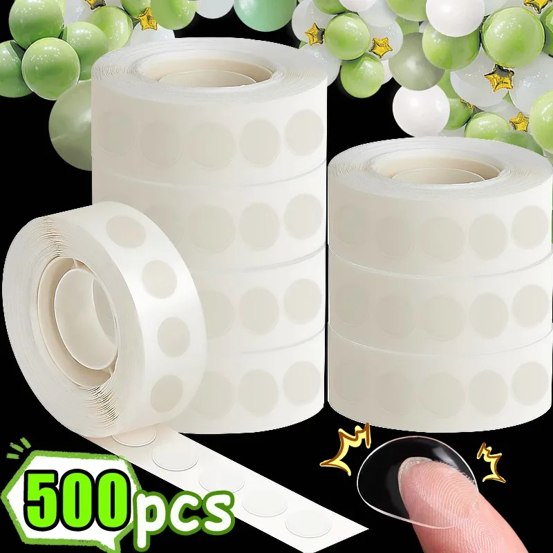 Double Sided CLEAR Sticky Point เทปบอลลูนกาว Dot กาววันเกิดงานแต่งงานบอลลูนกาวสติกเกอร์ Photoes ขาตั้ง Arch