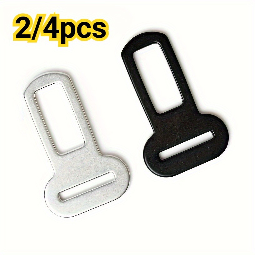 2/4 adaptadores para cinturón de seguridad para mascotas: clips metálicos para correas de mascotas, compatibles con asientos de camiones y automóviles
