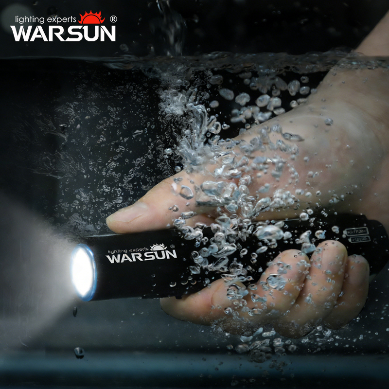 Warsun al aire libre 2000 Lm emergencia pequeña portátil táctica tipo C linterna recargable 18650 litio COB LED Magent linterna