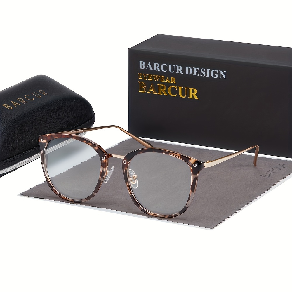 Barcur Mode Retro Vrouwen Leesbril Met Meerdere Graden Om Metalen Frame Transparante Bril Leesbril Mannen Te Kiezen