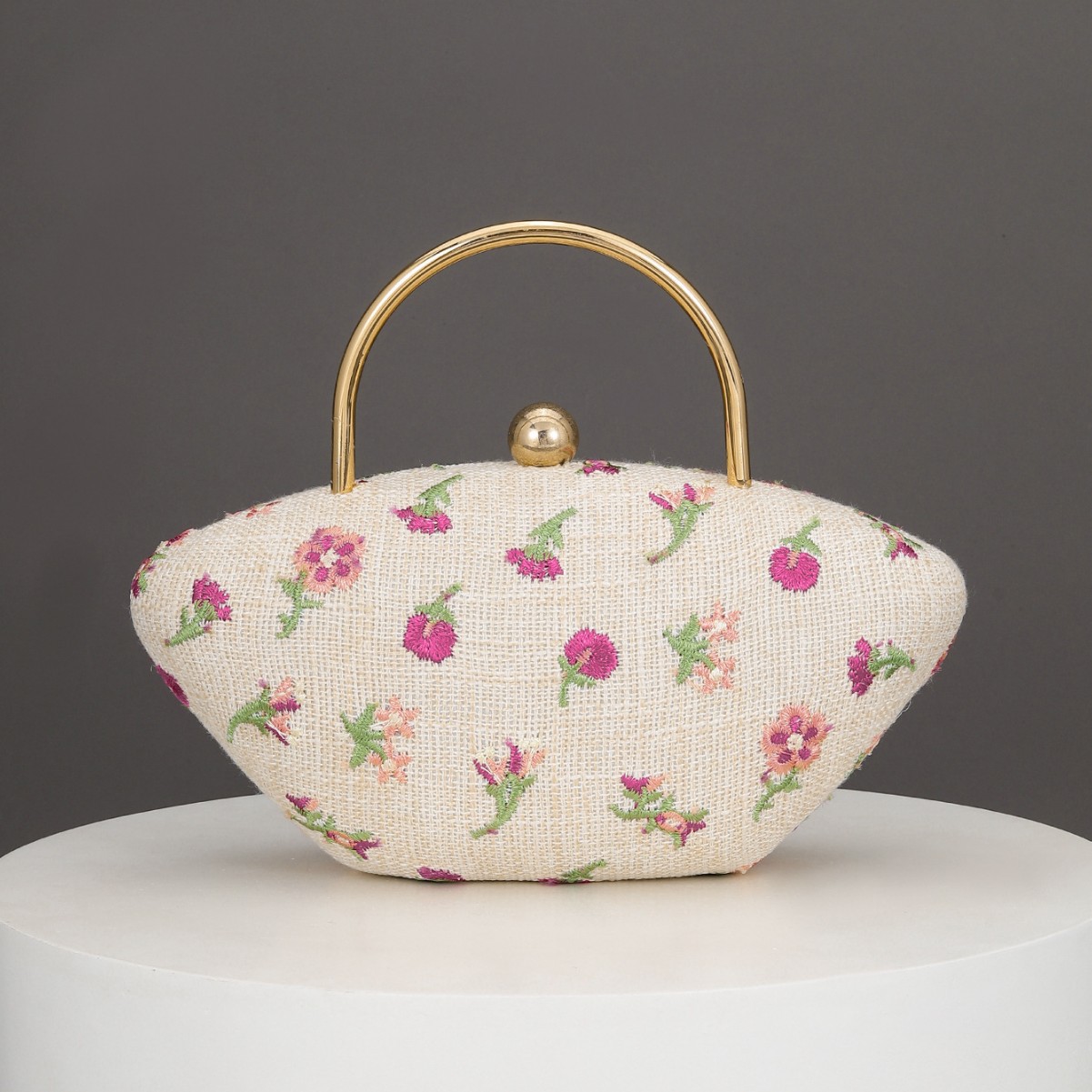 Nouveau Sac Fourre-tout de Soirée Scintillant en Lin Brodé de Fleurs et Motifs Floraux, Tendance 2026