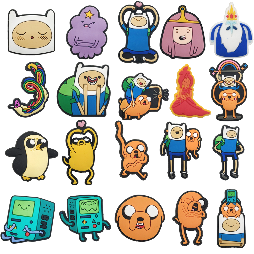 1-20 piezas de PVC con bonitos adornos para zapatos de dibujos animados, accesorios de personajes de Anime Kawaii, pulseras con hebilla, adornos para zapatos, decoración