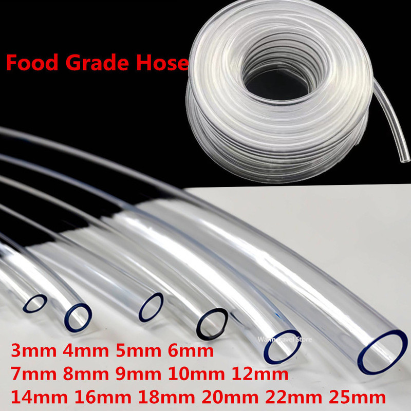 1M 5M 10M 6 7 8 9 10 11 12 14 16 18 20 mm Diametro esterno Tubo flessibile in PVC Tubo flessibile per acqua trasparente per uso alimentare per pompa dell'acqua