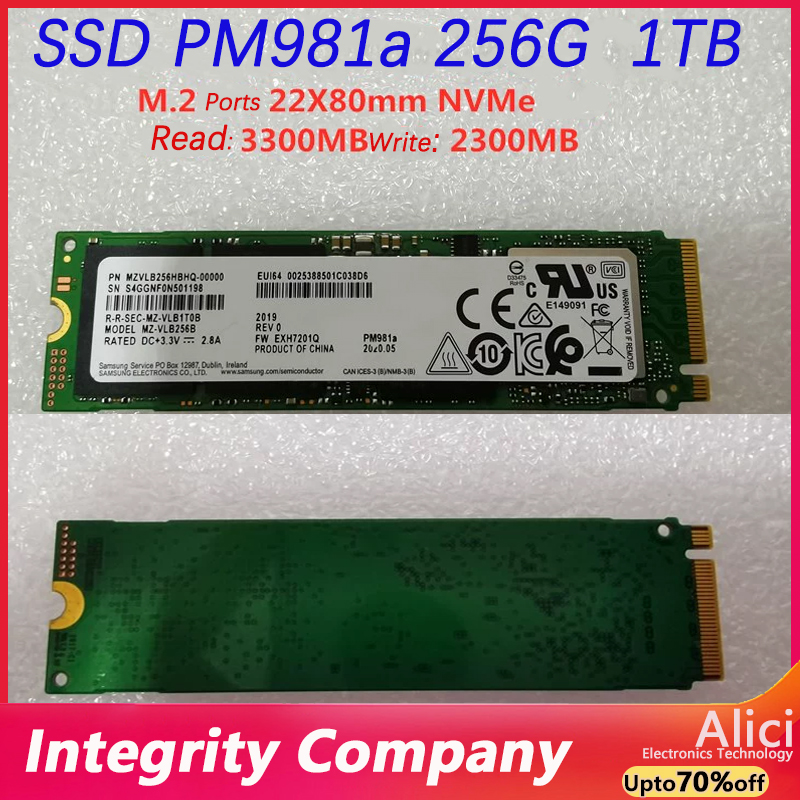 Original para Samsung SSDSamsung PM981a 256G512G1TB M.2 2280 NVMe protocolo SSD portátil disco duro de escritorio