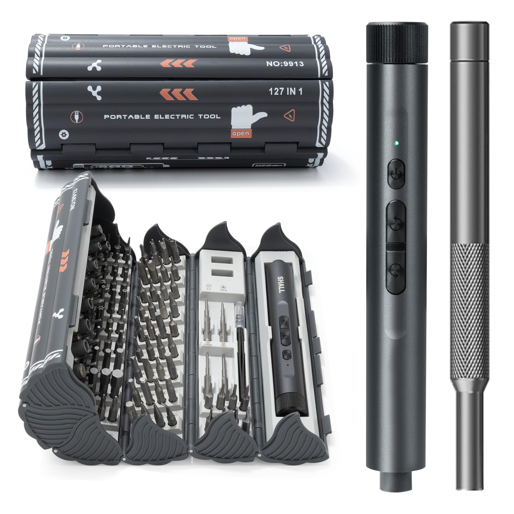 Galacok Juego de destornilladores de precisión 138 en 1 con 120 puntas magnéticas Mini herramienta de reparación multifunción para IPhone Watch Camera PC
