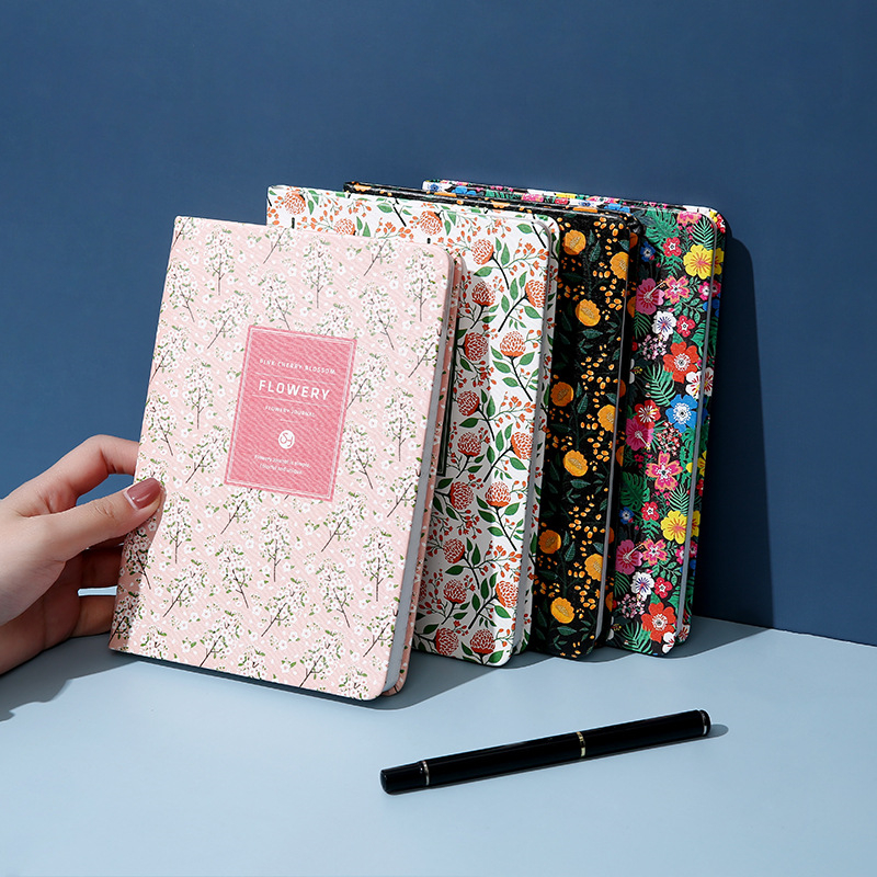 A5/a6 chegada bonito couro do plutônio floral flor agenda livro diário planejador semanal caderno escola material de escritório kawaii papelaria