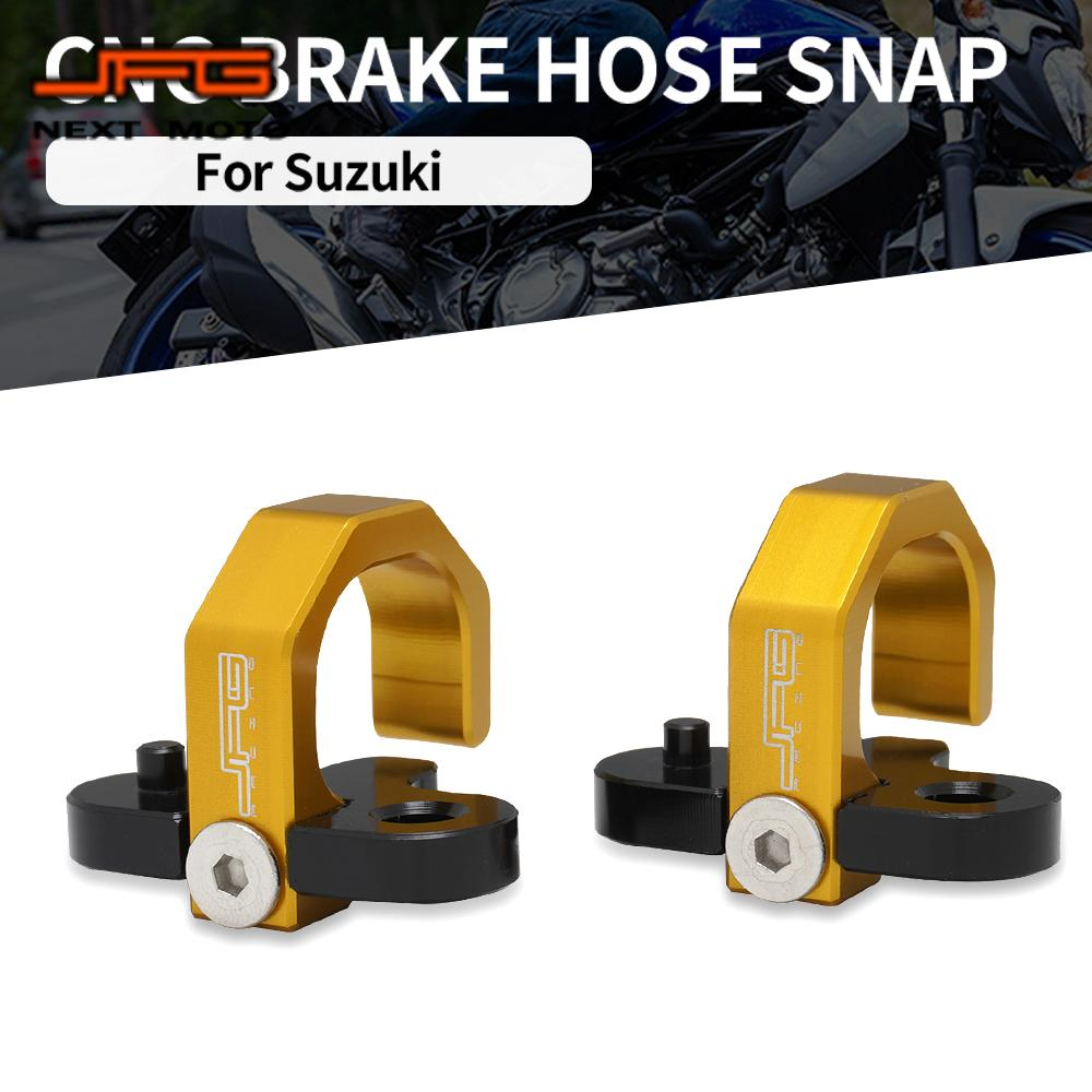 Abrazadera de línea a presión para manguera de freno de motocicleta CNC, para Suzuki DR RM DRZ RMZ DL 125 250 400S 400E RMZ450 DRZ 250 400 450 400SM 1996-2019