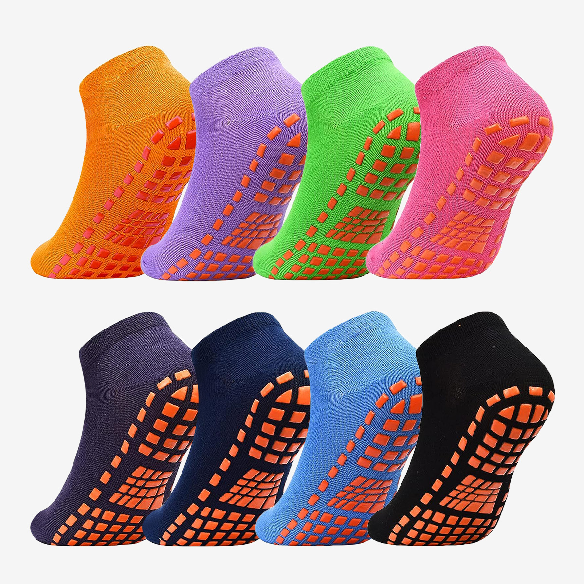 1/4 pares de calcetines unisex de silicona antideslizantes para trampolín, para mujeres y hombres, para hospital, yoga, pilates, deportes de interior
