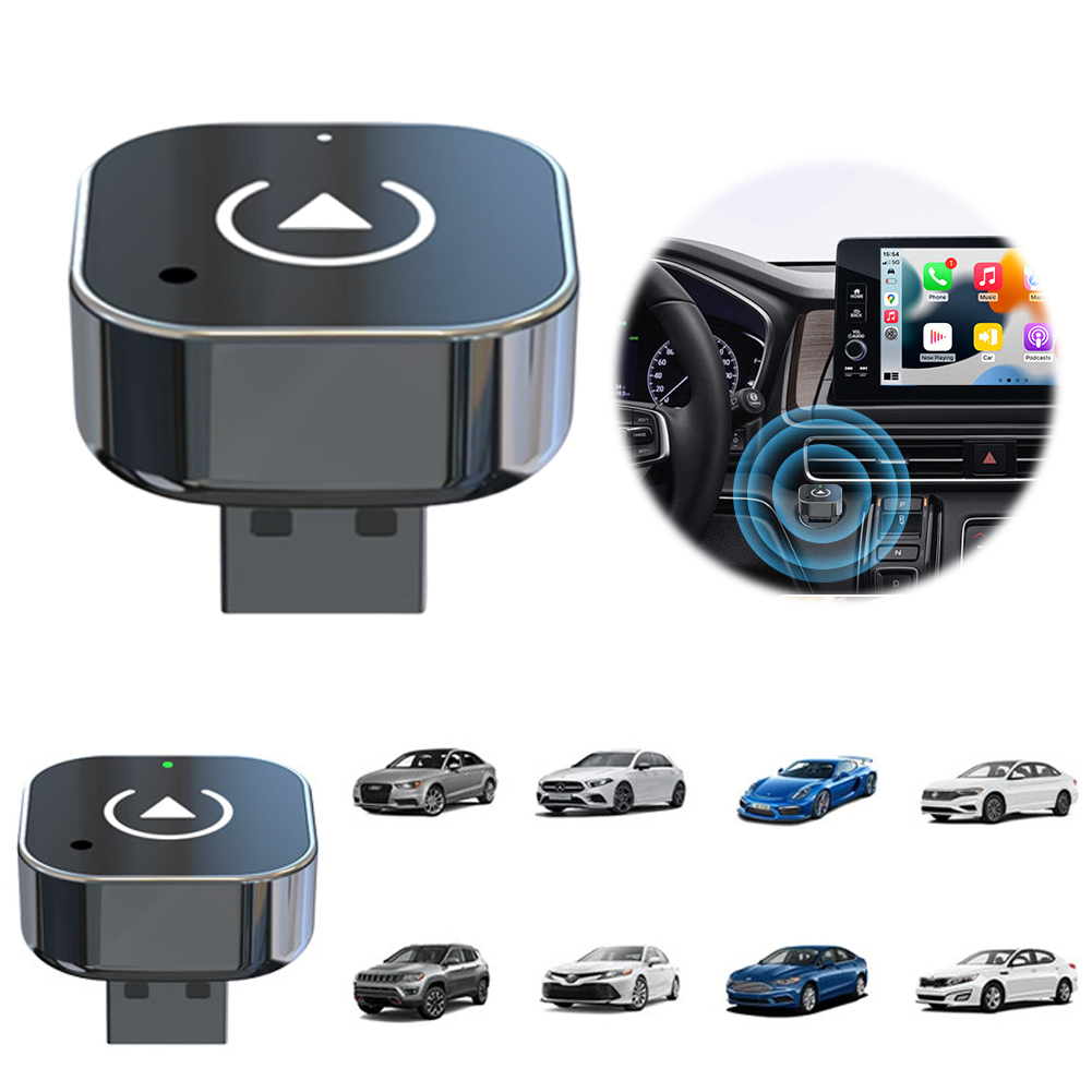 Adapter 2 w 1 Wireless CarPlay Android Auto Smart USB Dongle Auto Connect Plug & Play dla iPhone'a i Androida do fabrycznie przewodowych samochodów