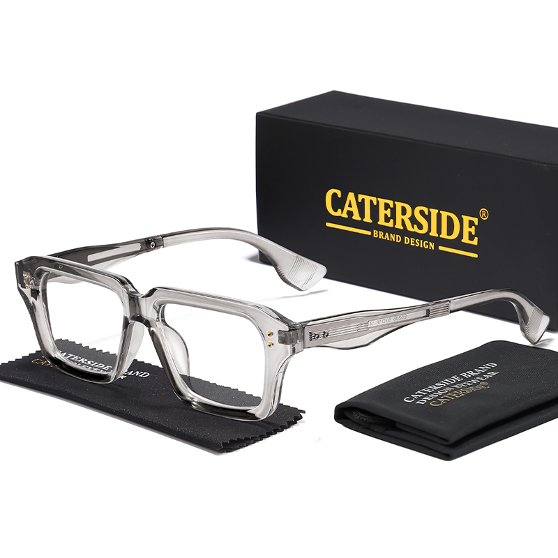 CATERSIDE, montura de gafas ópticas a la moda para hombre, marca única, diseño de patillas, lujosas gafas de lectura antiluz azul para mujer