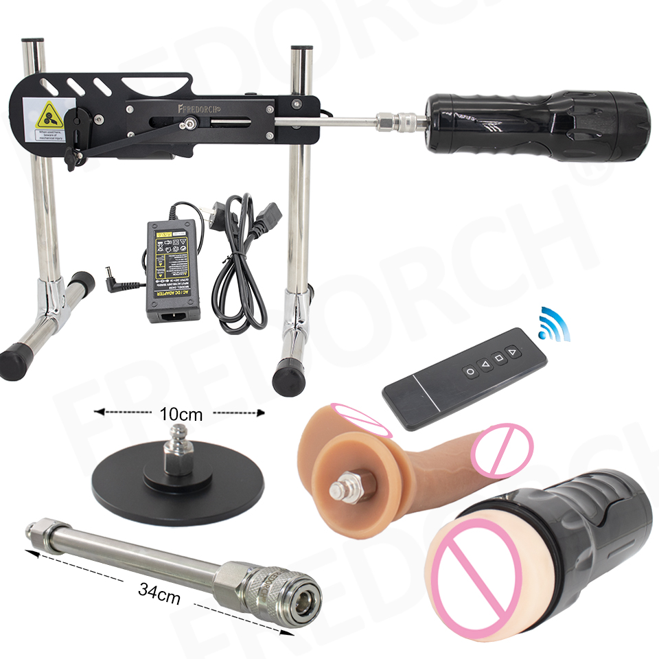 FREDORCH La toute nouvelle machine sexuelle silencieuse à double commande avec système anti-rotation et gode offert, machine d'amour à 20 fréquences