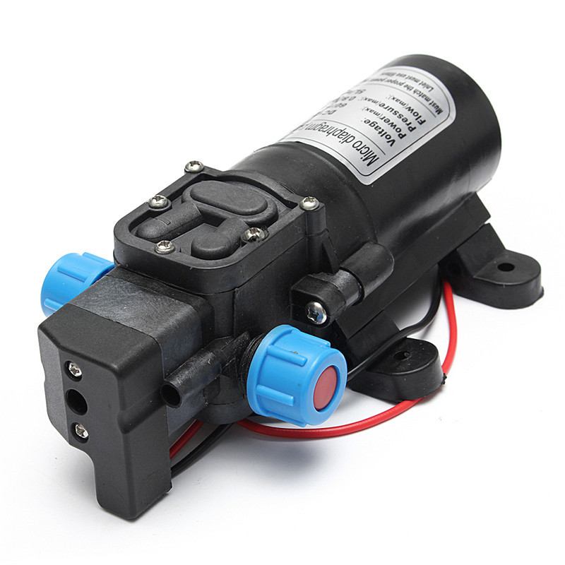 Bomba de água elétrica agrícola, dc12v 60w 120psi 5l/min, preto, micro pulverizador de água de diafragma de alta pressão, lavagem de carro