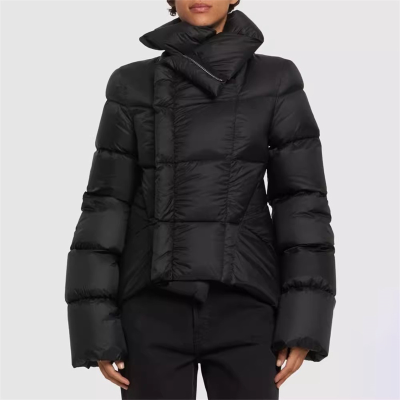 Damen-Winter-Daunenjacke 2024, hochwertige 90er-Puffermäntel mit weißer Gänsedaunenfüllung, winddichter und warmer, dicker Mantel mit Stehkragen