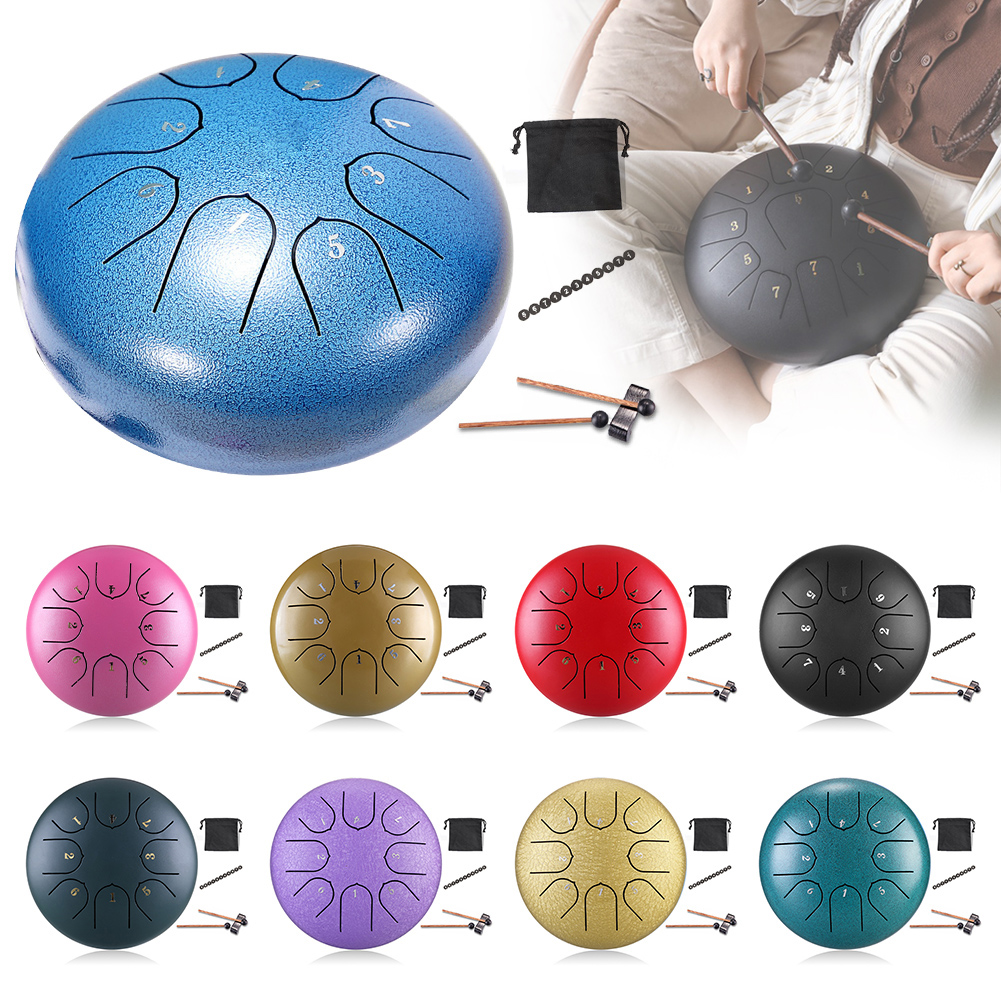 3-дюймовые барабаны Handpan Барабаны Handpan с сумкой/балетами/пальцами для йоги-студиодов