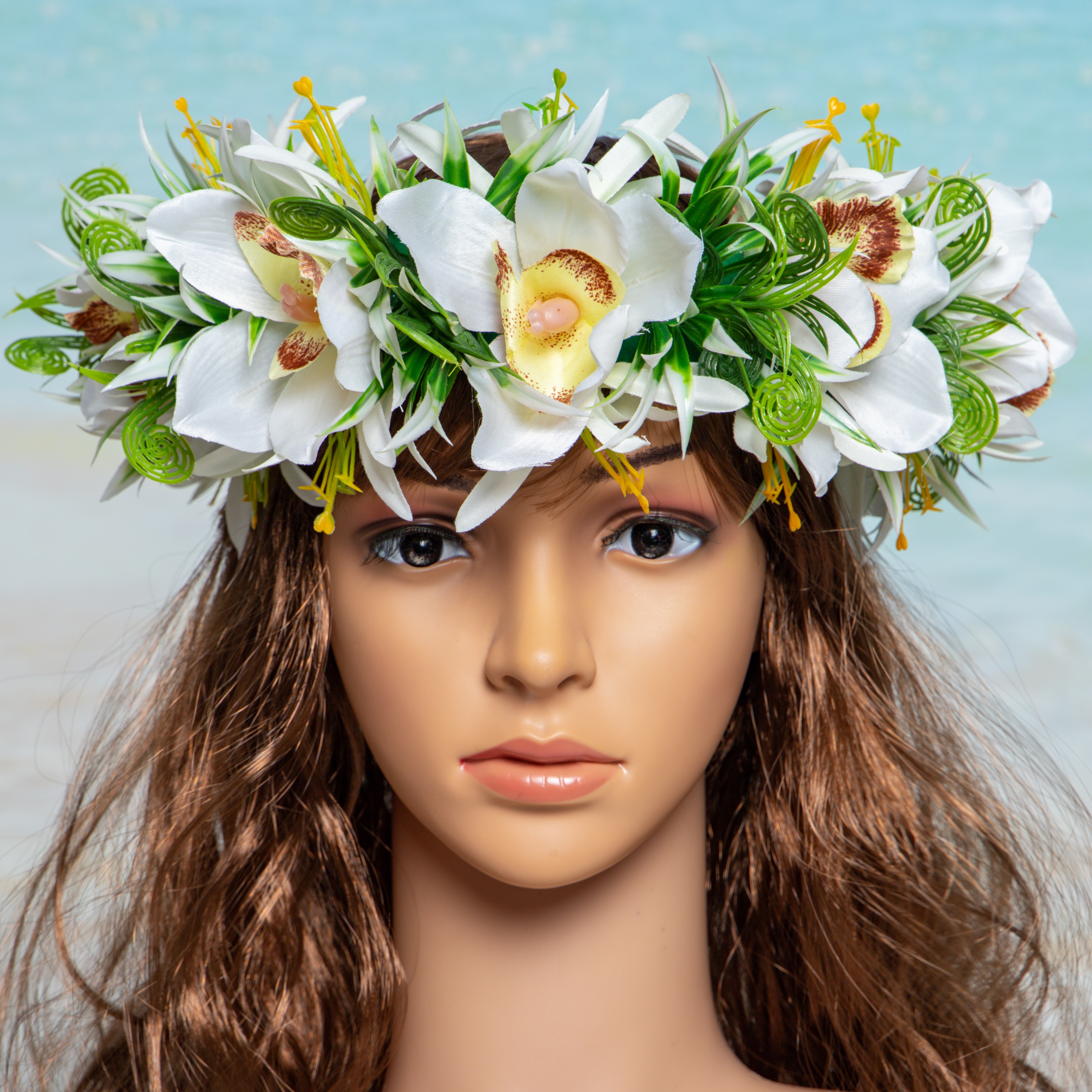 NOUVEAU Bandeau Hula Girl Orchid, style hawaïen estival, bandeau floral pour femmes, accessoire pour festival HAKU, mariage et célébrations