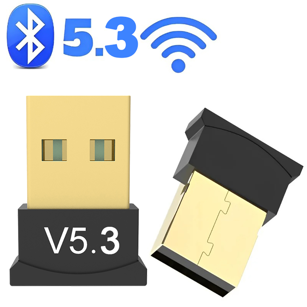Adaptador inalámbrico USB Bluetooth 5,3, transmisor de música, receptor Adaptador para ordenador, PC, portátil, auriculares, Mini emisor