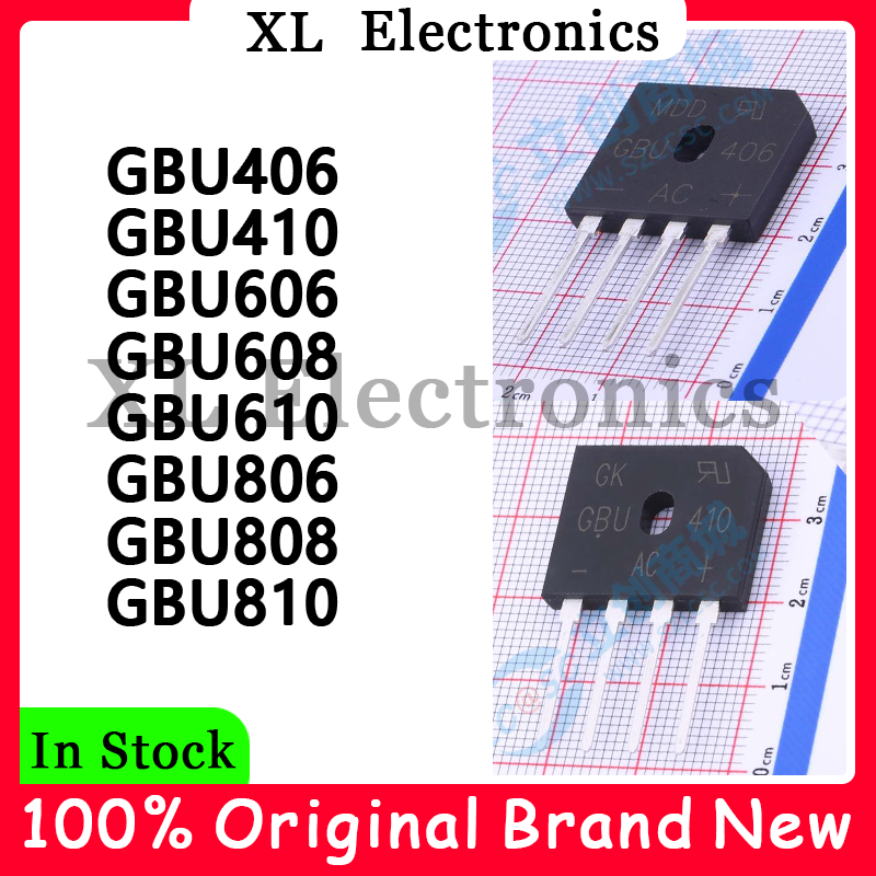 5 unids/lote GBU406 GBU410 GBU606 GBU608 GBU610 GBU806 GBU808 GBU810 nuevo Original