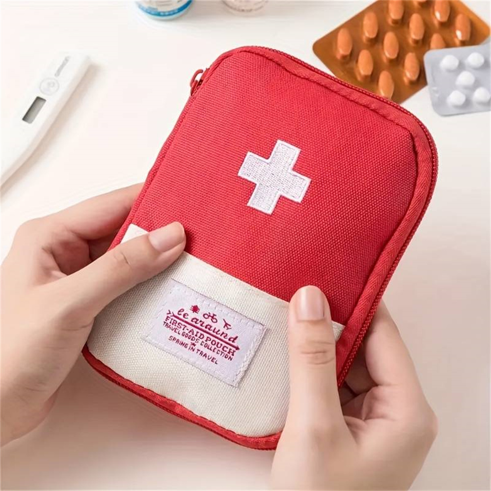 Saco de medicina portátil bonito kit de primeiros socorros kits de emergência médica organizador ao ar livre saco de armazenamento de comprimidos de medicina doméstica viagem