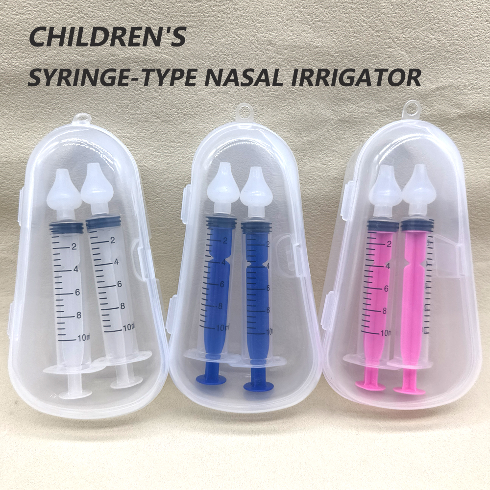 Set Jarum Suntik Hidung Bayi 20ML dengan 5 Kepala Silikon Aspirator Hidung Bayi Alat Pembersih Hidung Jarum Suntik Qucik untuk Bayi Anak-anak