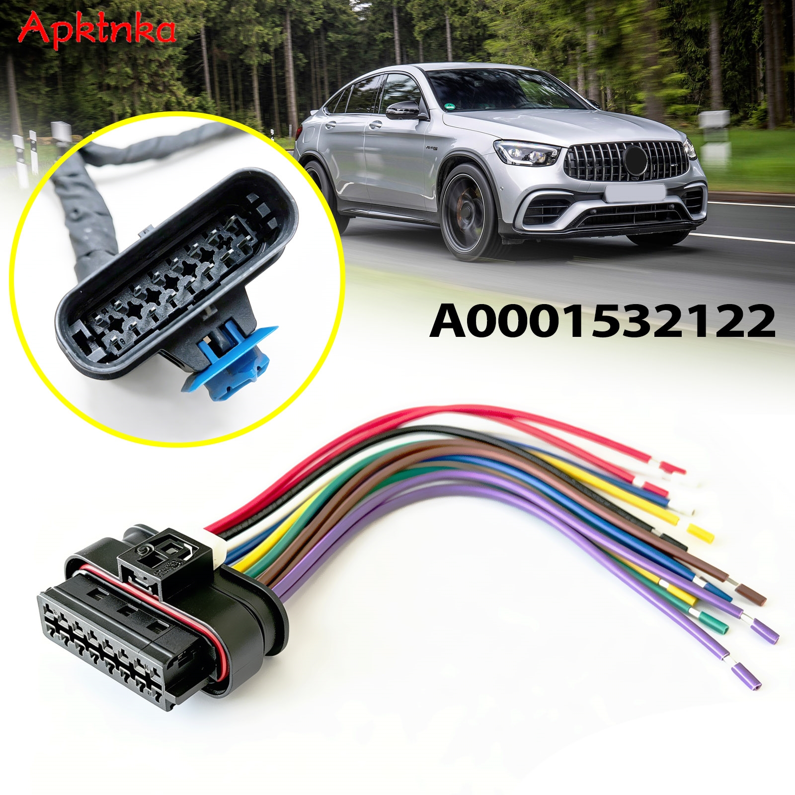 Connecteur de capteur de stationnement pour Mercedes Benz Classe C, Classe E, GLA, GLC, GLE, X156, W176, W246, W204, W212, W213, X253, W166, câblage A0001532122