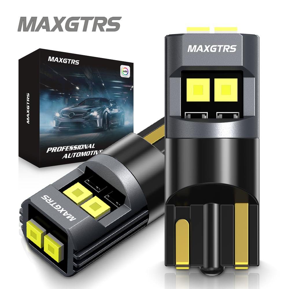 2 шт. Canbus T10 LED W5W светодиодная лампа без ошибок салона автомобиля, фонари багажника, боковой габаритный фонарь номерного знака, белый, супер яркий