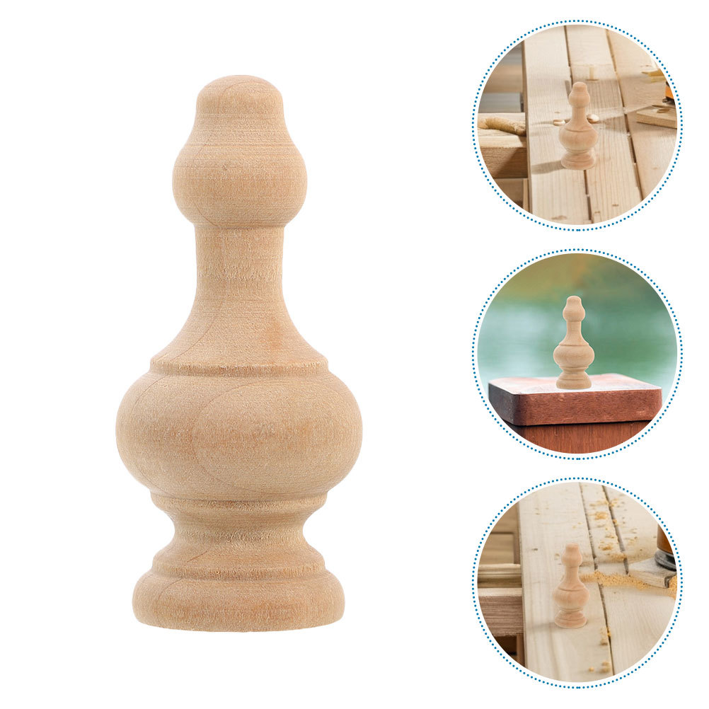 10 Piezas de Balaustres de Madera, Estilo Romano Clásico, Postes Decorativos de Madera para Barandilla de Escalera, Muebles de Interior y Exterior