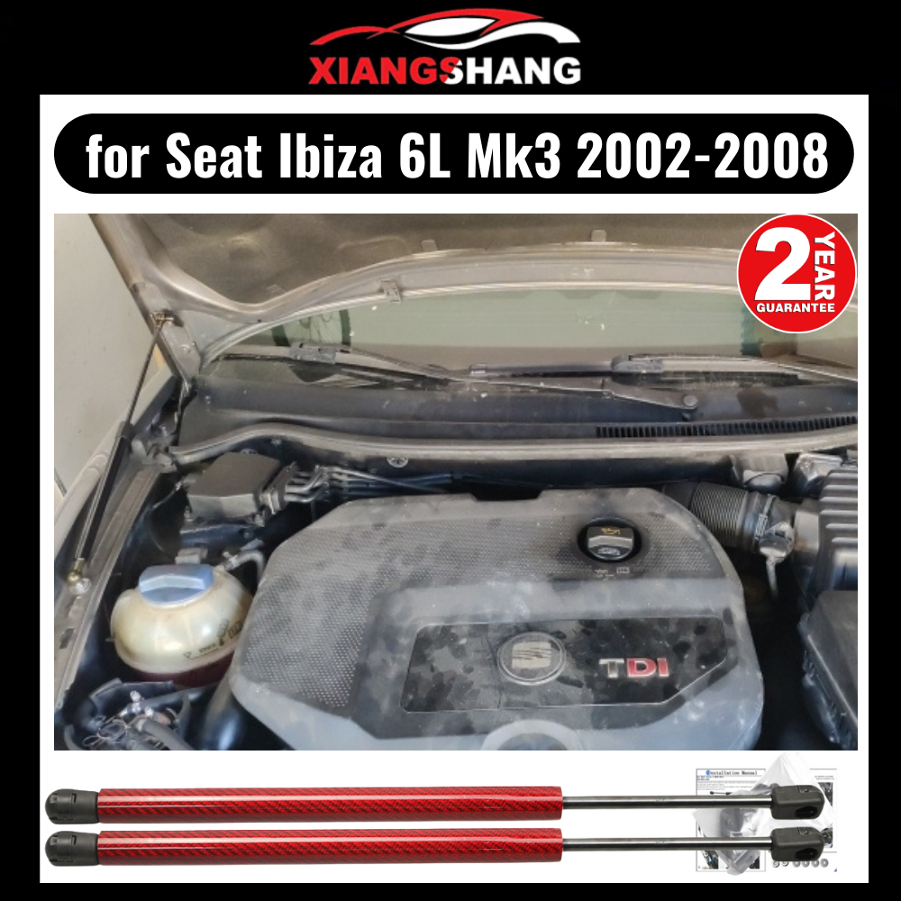 Hood Damperสำหรับที่นั่งIbiza 6L Mk3 2002-2008แก๊สด้านหน้าBonnetปรับเปลี่ยนGas Springs Shockหน้า
