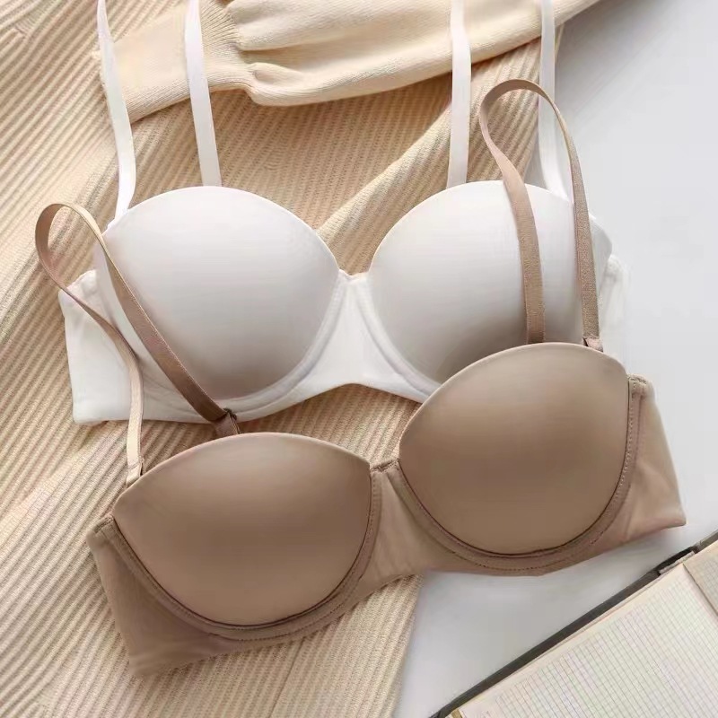 Soutien-gorge sans couture pour femmes, sous-vêtements, Push Up, bonnet 1/2, Bralette, confortable, doux, Invisible, sans fil, Simple, Lingerie Sexy
