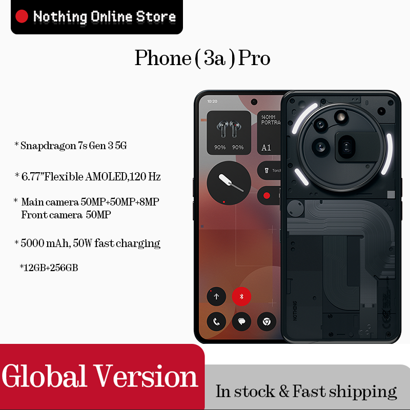 НОВЫЙ телефон (3a) Pro 6.77 AMOLED Bluetooth 5.4 Snapdragon 7s Gen 3 5G Основная камера 50 МП 12 ГБ 256 ГБ