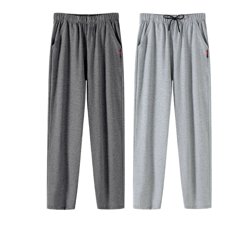 Heren pyjamabroek thuisbroek herfst en winter katoenen pyjamabroek groot formaat plus zak elastische taille slaapbroek