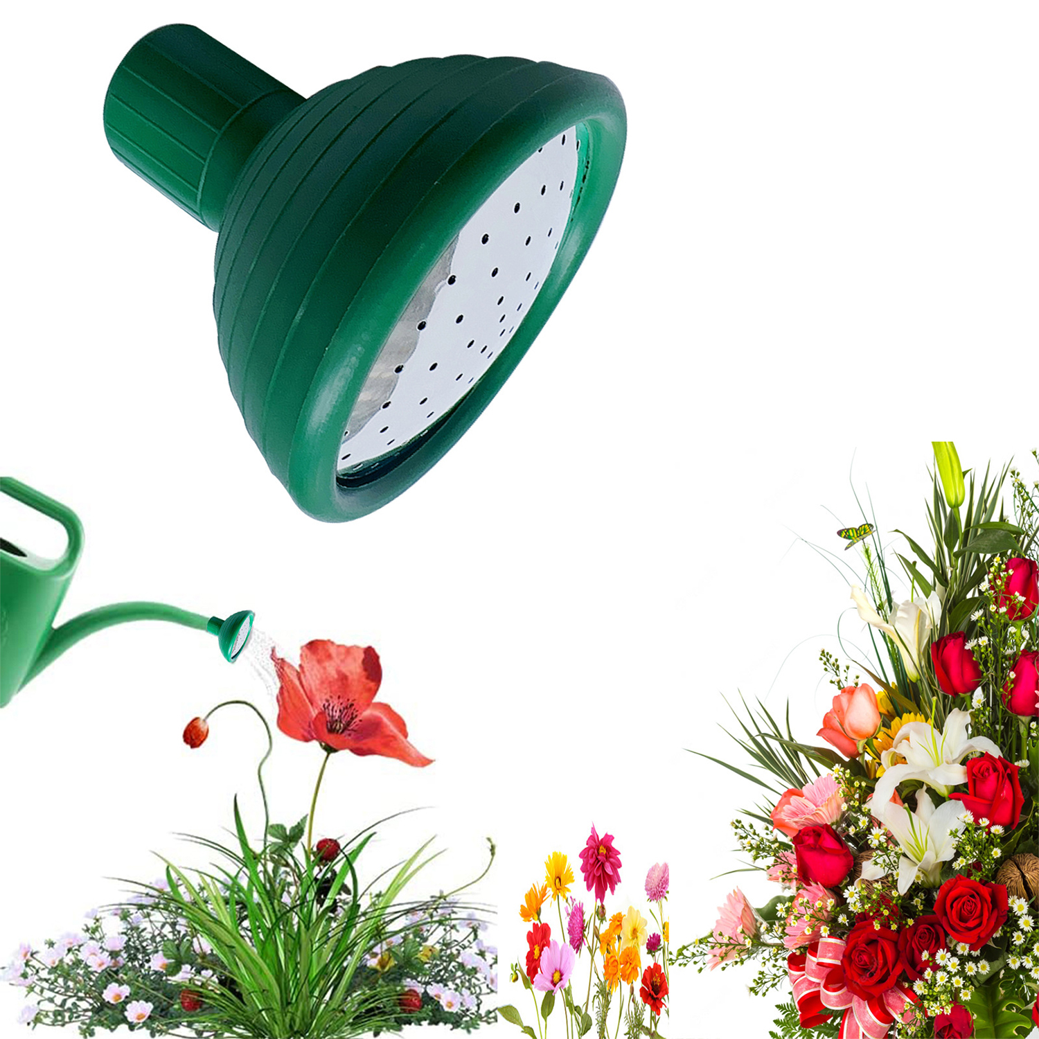 Regadera de goma para jardín, cabezal de rosa, cabezal de ducha de flores, boquilla de repuesto, cabezal de ducha de jardín, aspersor de plantas de jardín