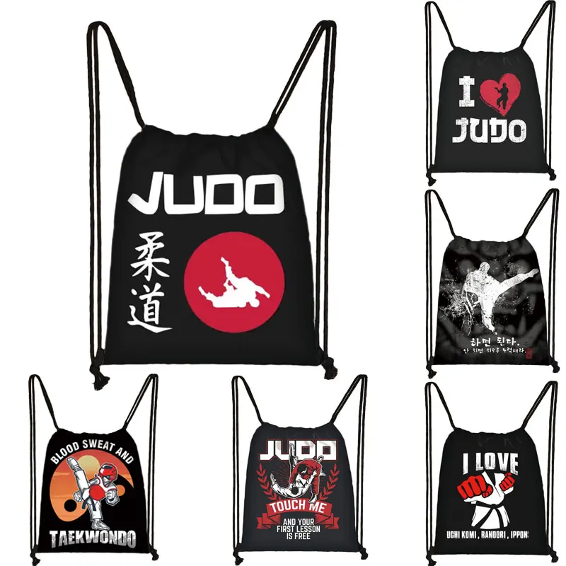 Thoáng Mát Võ Taekwondo/Tôi Yêu Judo/Túi Dây Rút Bé Trai Bé Gái Thời Trang Túi Bảo Quản Ba Lô Teen Người Du Lịch