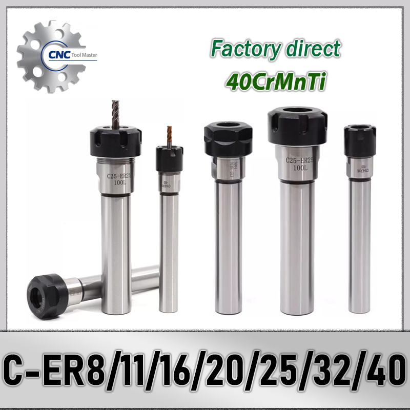 C8 C10 C12 C16 C20 C25 C32 ER8 ER11 ER16 ER20 ER25 ER32 100 150L Collet Chuck Holder CNC Milling Lengthen Tool ER Extension Rod