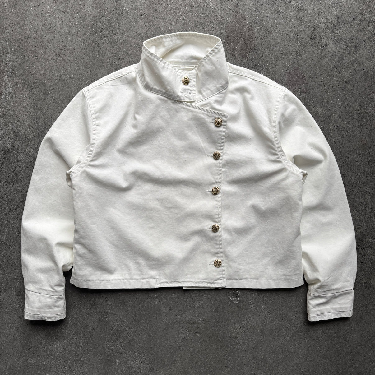 Jaqueta Branca Y2K Retro Bakastroll com Gola Alta, Jaqueta Casual de Denim Solta, Moda de Rua para Homens e Mulheres, Roupas Hip Hop