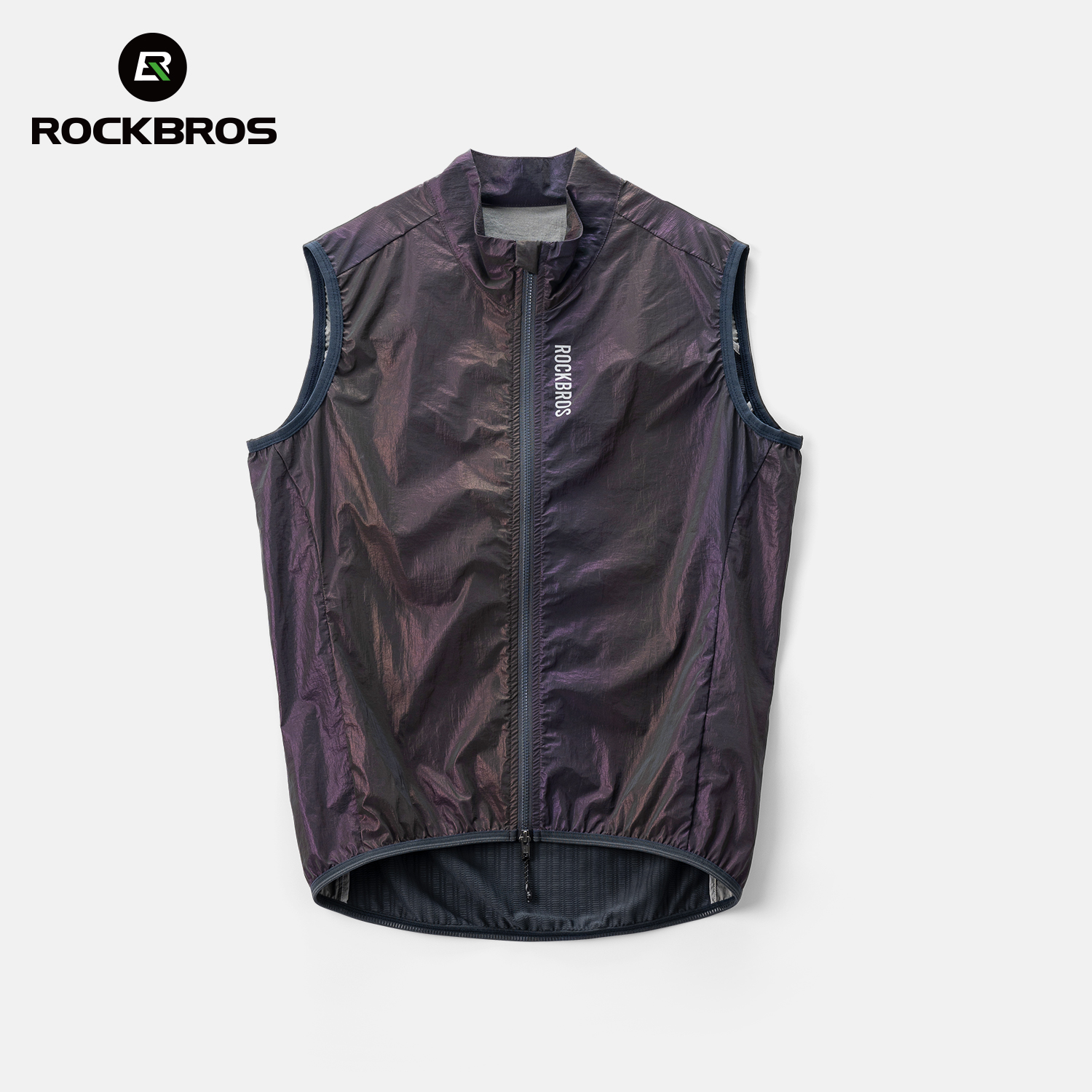 ROCKBROS Winddichte Fahrradweste Leichte Atmungsaktive Fahrrad-Gilet für Männer und Frauen Packbare Windjacke für Frühling und Sommer