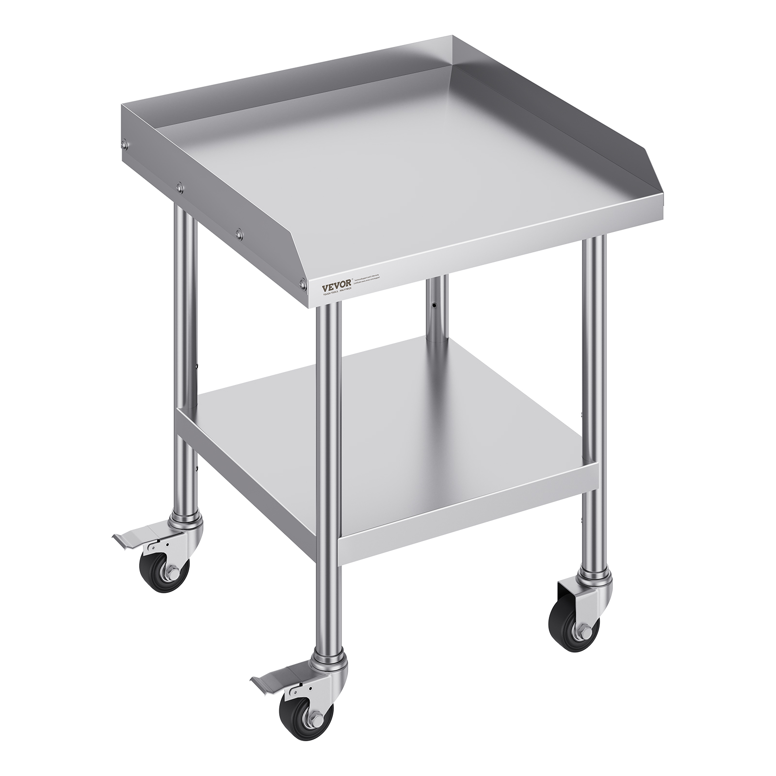SucceBuy roestvrijstalen werktafel Commerciële werktafel voor voedselbereiding met 4 wielen Heavy Duty prep-werktafel voor restaurant thuis