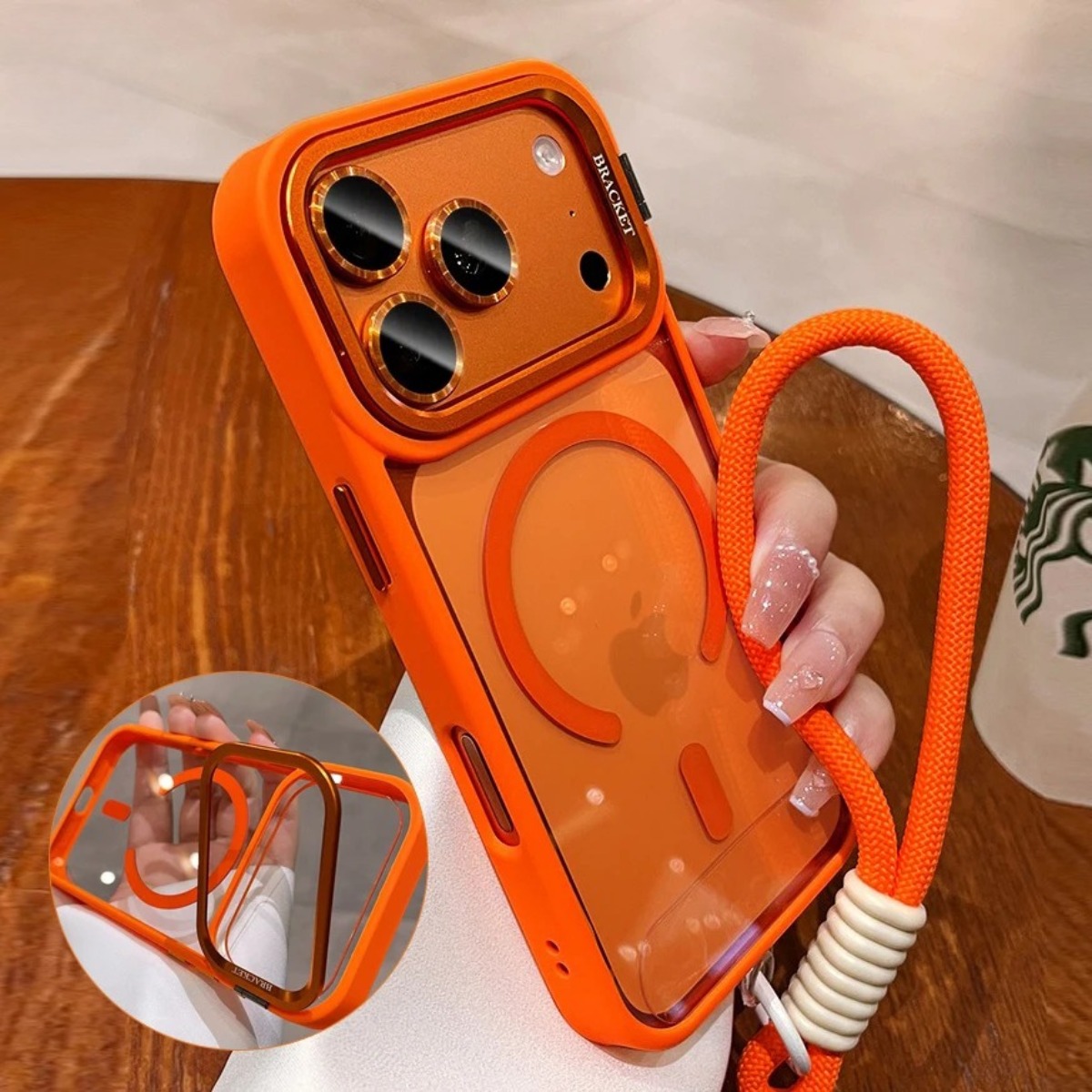 Soporte para Cámara, Funda Magsafe para iPhone 17 Pro Max, Correa de Muñeca, Protector de Lente para iPhone 16, 15, 14 Plus, 11, 12, 13 Pro