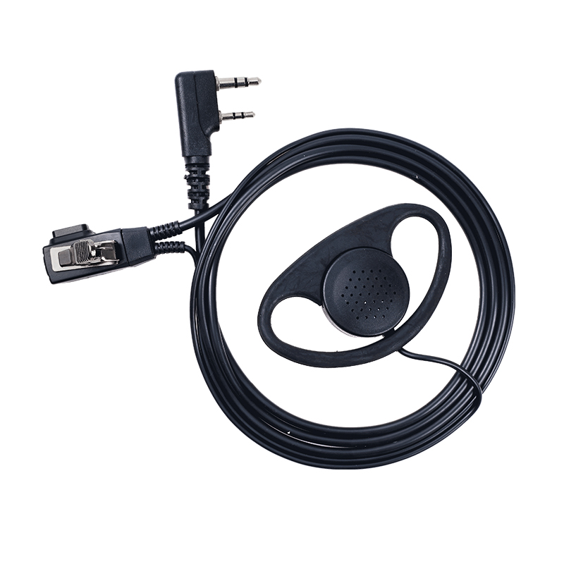2-Pin D-Typ Ohrbügel K-Kopfhörer Walkie-Talkie Headset Zubehör für Baofeng Kenwood Puxing TYT Funkgeräte