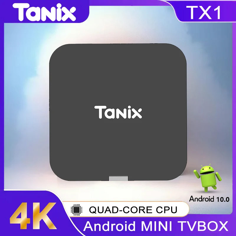 Globalny Android 10.0 TV Box Tanix TX1 CPU Allwinner H313 Obsługa 4K 2.4G Wifi RAM 2GB ROM 16GB 8GB Wielojęzyczny Smart TV BOX