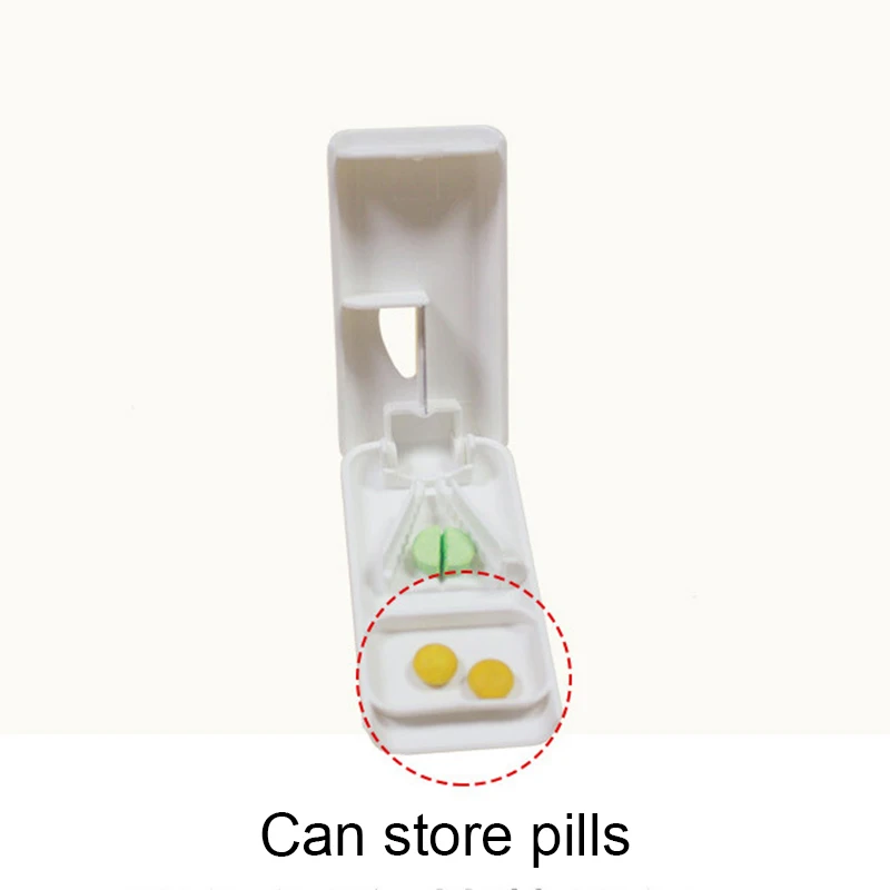 Drug Divider Cutter Tablet Cutter Cut Medicine Storage Box Convenient Pet Feeding Mini Portable Effortless Labor-saving