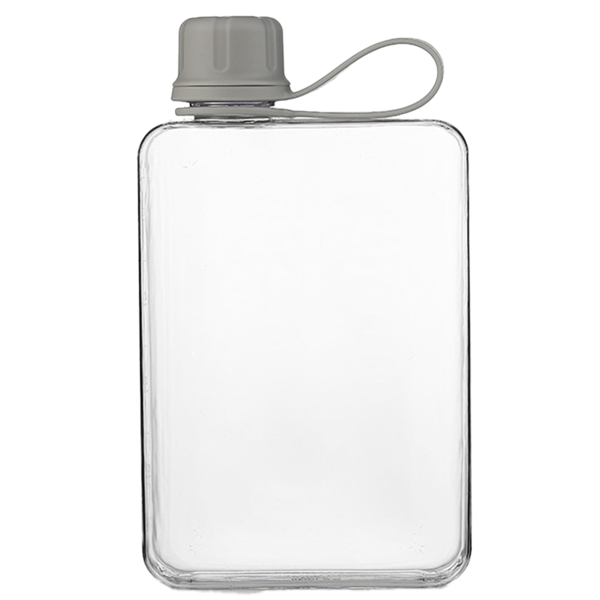 Bouteille d'Eau Carrée Portable à Clicks Plats, Flcopropriété Froid, de Standard, Mince, pour dehors, d'Été, pour Randonnée B, 500ml
