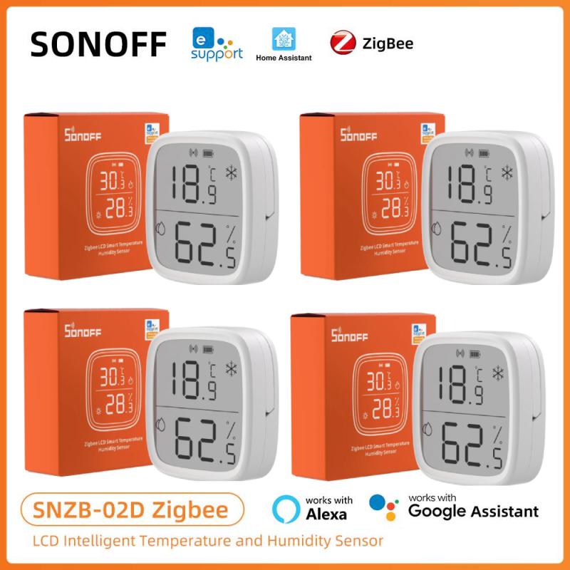 SONOFF SNZB-02D Zigbee Temperatur-Feuchtigkeitssensor Smart Home Remote Echtzeit-Monitor über Ewelink Alexa Google Home Assistant
