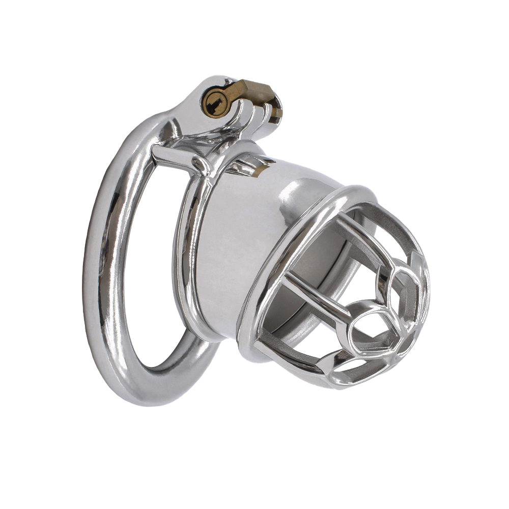 FRRK logam pria Chastity Cage baja Cock Tube Lock-Prison Bird BDSM mainan seks Fetish Bondage lengan perangkat cincin Penis