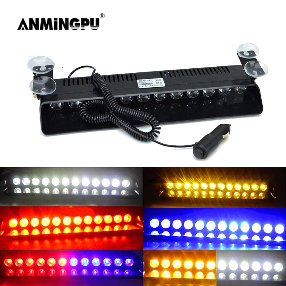 Anmingpu緊急ストロボライトパトカー用トラックレッドブルーバーホワイトledフラッシャービーコン警告ランプカーライトアセンブリ