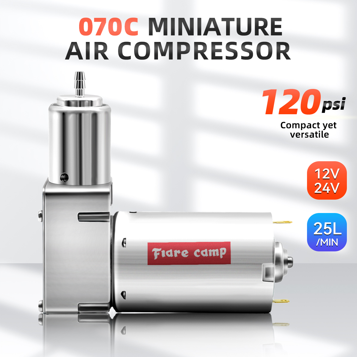 Air Seat Compressor 12V/24V Compatible with Grammer Maximo,Primo,Chicago Actimo,Compacto,Tractor Seats Motorcycle air suspension
