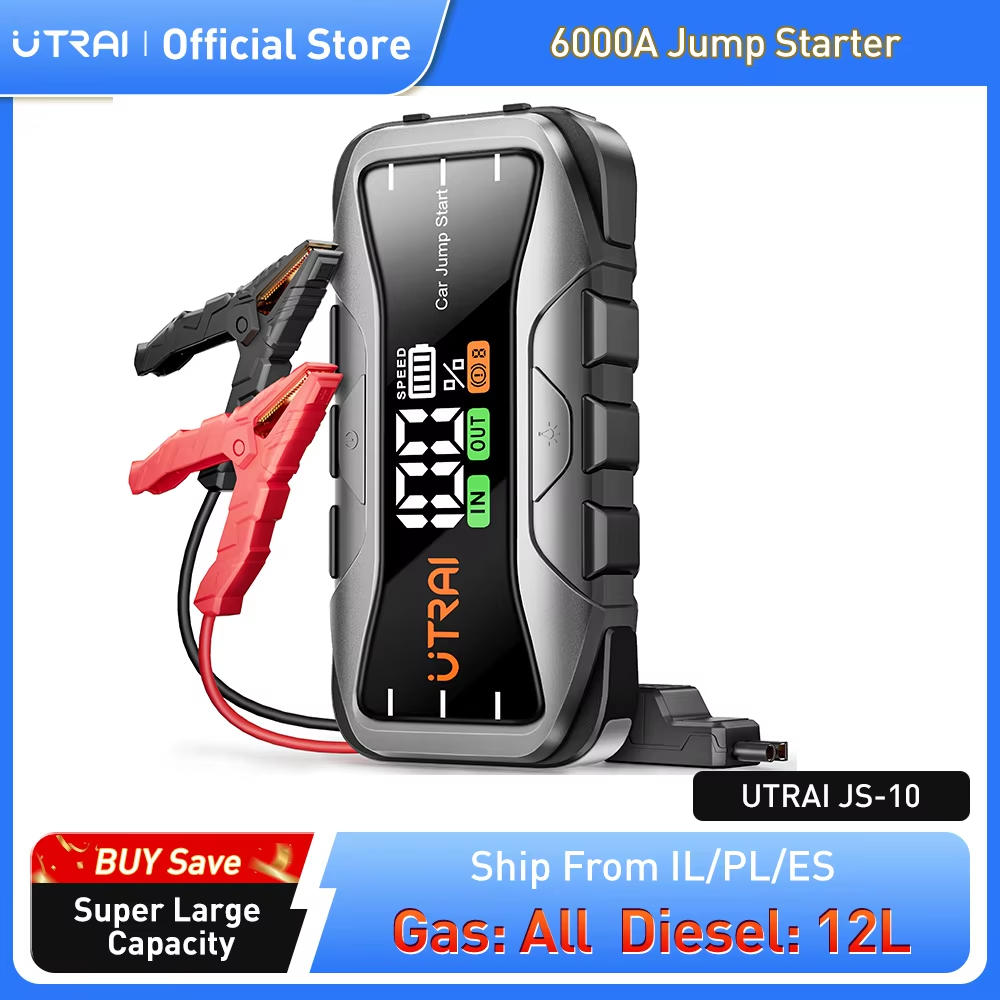 UTRAI Bank daya Starter Jump mobil 27000mAh 6000A Booster mobil Auto Emergency memulai perangkat untuk Diesel bensin