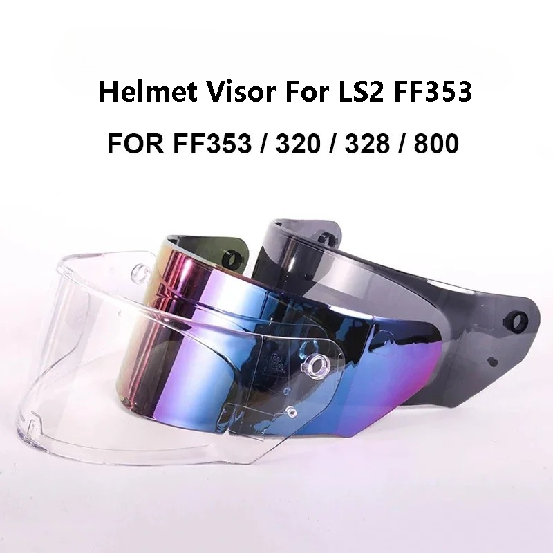 Viseras para casco de motocicleta LS2 FF320 Stream FF353 Rapid FF328 FF800, reemplazo de lente adicional, negro, iridio y plata