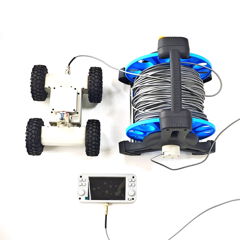 4WD Roboter Auto Gewinde Pipeline Roboter Decken loch Aufklärungs fahrzeug Video 100m Kabel Getriebe RC Tank mit Griff